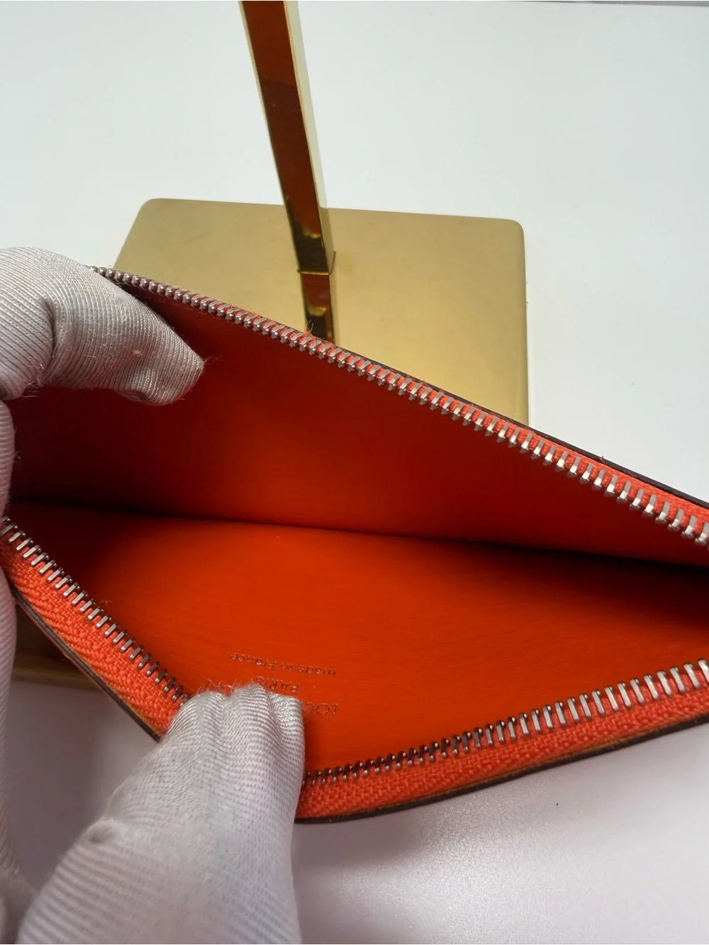 Louis Vuitton Orange Epi Leather Envelope Wallet